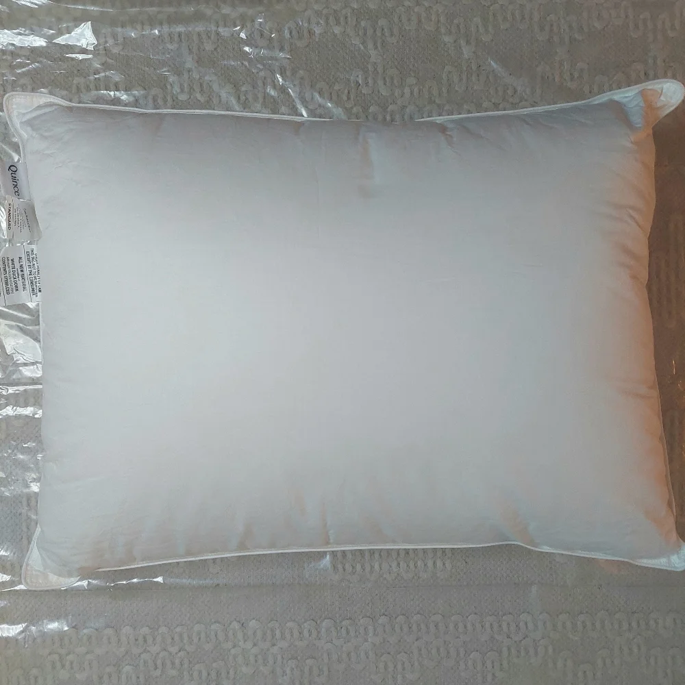NWOT- Quince Standard White Duck Down Premium Pillow (Medium)(P27)